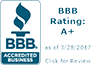 bbb accredited business bbb rating A+ as of 3/2832017 click for review